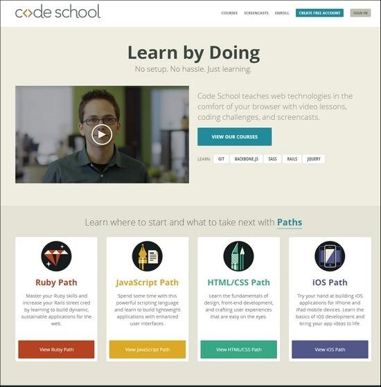 Codeschool is yet another another online teaching website which is full of video lessons, coding drills, and screencasts  related to many renowned technologies.