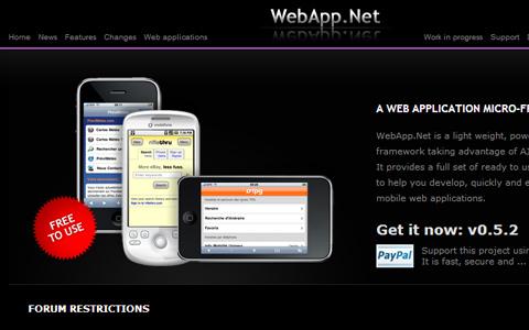 webapp web application framework open source