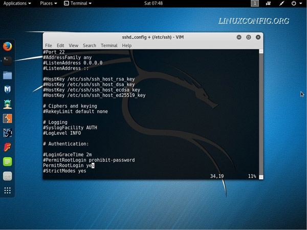 Kali Linux上安装SSH服务