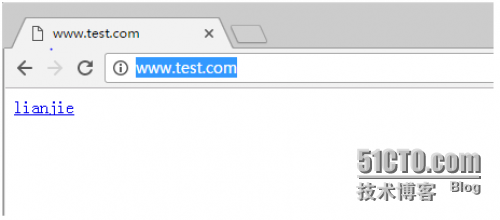 在客户端浏览器中输入www.test.com