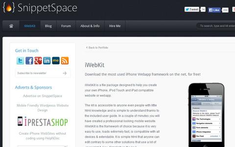 iwebkit open source homepage layout mobile css3 js