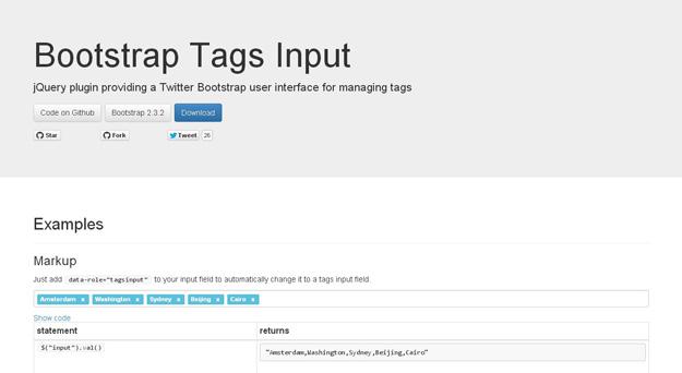 Bootstrap Tags Input