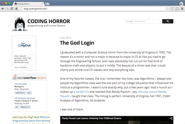 coding horror blog web development blog for developers