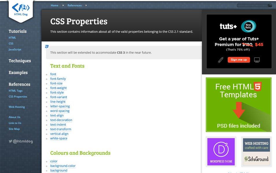  20+个最棒的 CSS 在线参考网站
