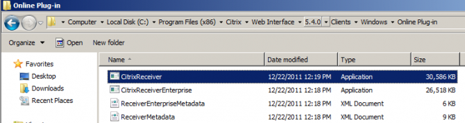 Web Interface 5.4部署Citrix Receiver客户端_客户端