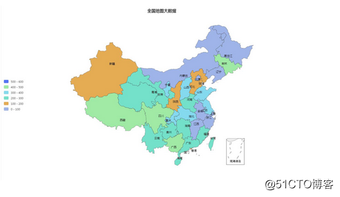 echarts实现中国地图数据展示_echarts