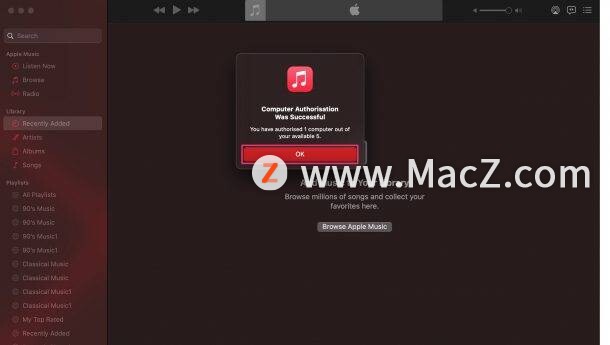 如何授權(quán)您的Mac播放AppleMusic？_AppleMusic_06