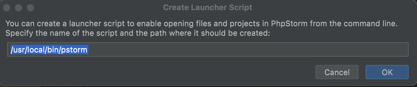 Mac 下 idea phpstorm 通過命令行打開項目_php_03