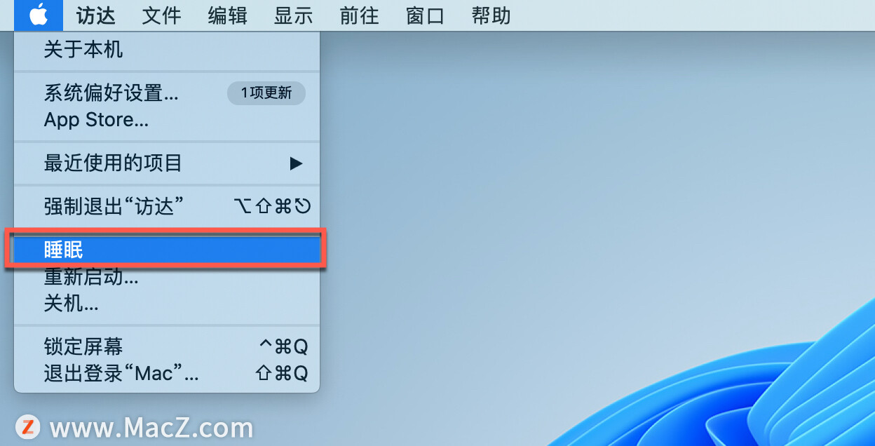 如何將 Mac 置入睡眠狀態(tài)或喚醒 Mac？_睡眠狀態(tài)