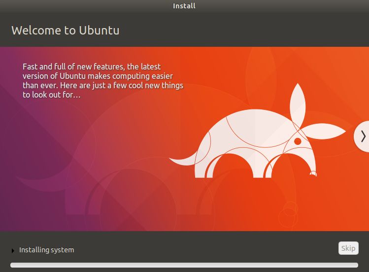 ubuntu installation finishing