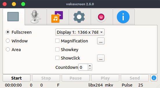 vokoscreen Linux 屏幕录制工具