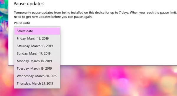 Windows 10家庭版用户清净了：可暂停更新35天