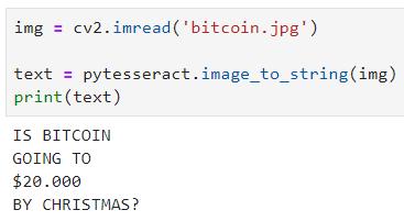 使用一行Python代码从图像读取文本