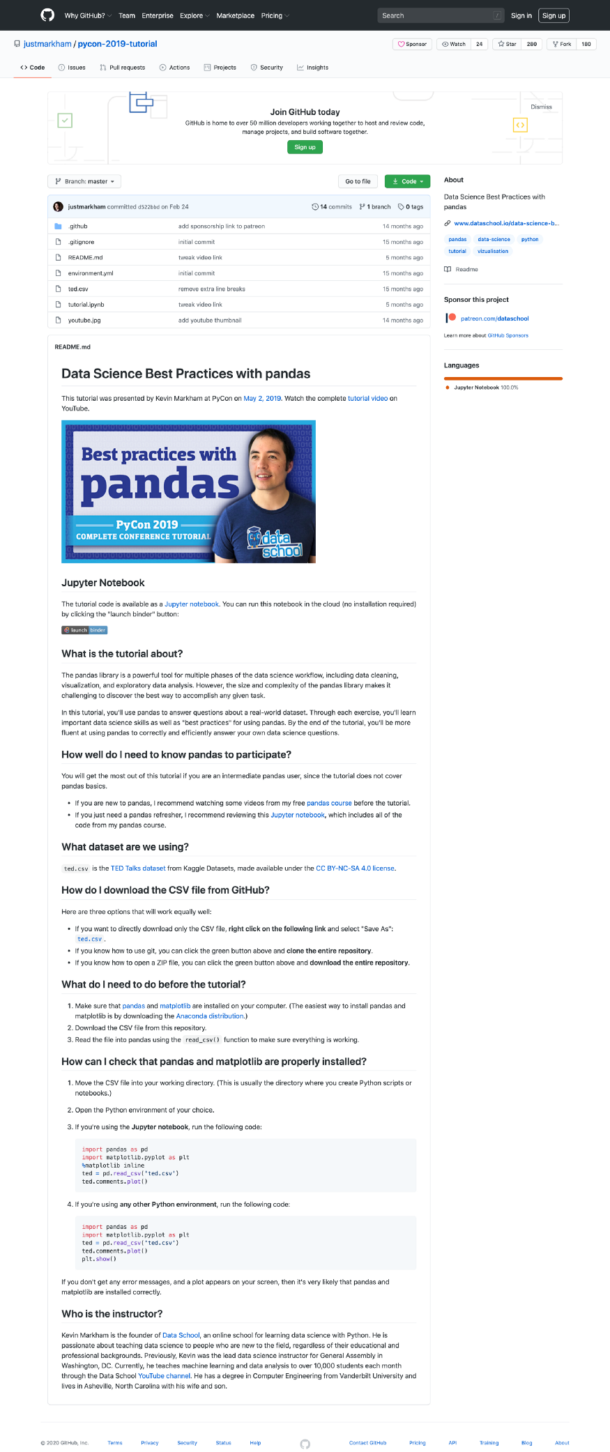 你的宝藏库已上线：四大可供学习Pandas的Github代码库