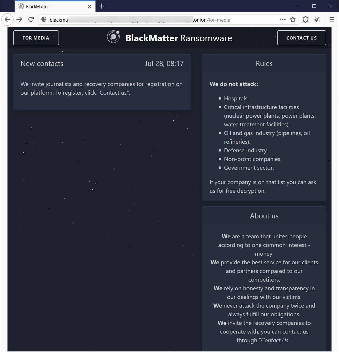 
[虚拟货币钱包app哪个好用]BlackMatter勒索软件团伙崛起