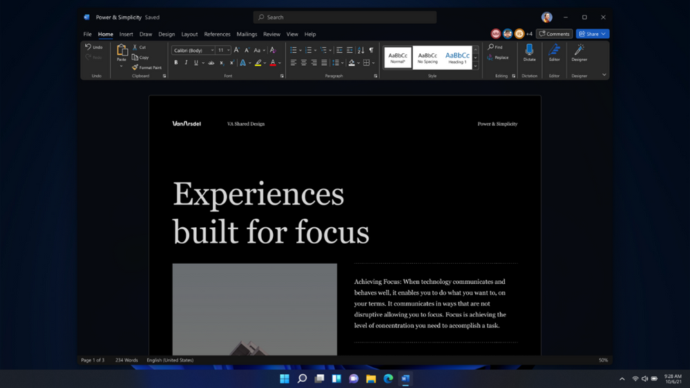 thumbnail image 3 captioned Microsoft Word and Windows 11 in Dark Mode
