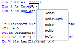 智能标记为 Visual Basic 代码提供自动语法纠正机制
