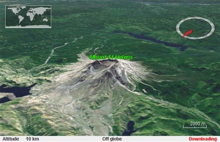 World Wind Applet with Mount St. Helen