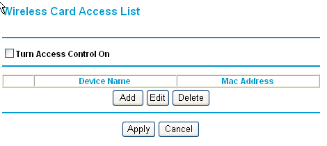 选择‘Setup Access List’按钮