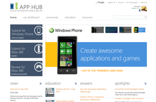 微软推出全新开发者网站App Hub