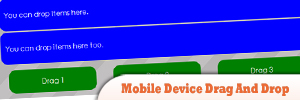 jQuery Mobile Device Drag And Drop