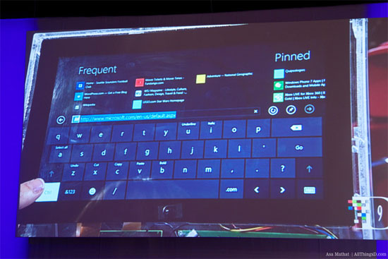 微软在D9大会上展示Windows 8