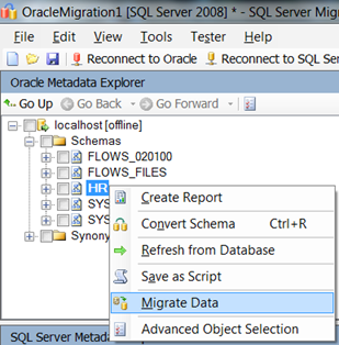 使用SSMA将Oracle数据库转成SQL Server 2008
