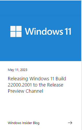 微软 Windows 11 Build 22000.2001 Release 预览版发布（附更新内容）