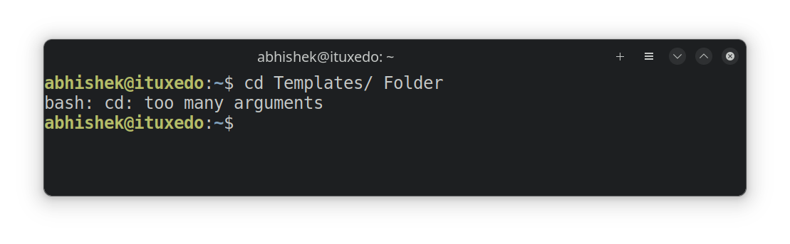 Too many arguments error in Linux terminal