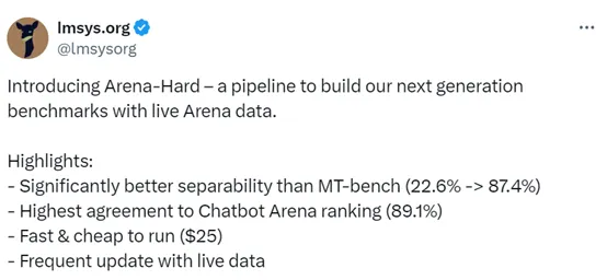 Arena-Hard：开源高质量大模型评估基准-AI.x社区